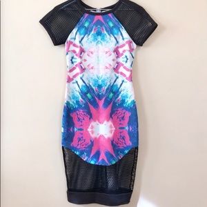 NWT LF Rumor Kaleidoscope Bodycon Dress